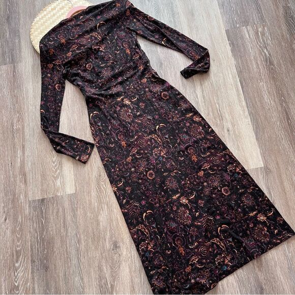 Peruvian connection Eden floral long sleeve midi dress women’s size‎ XS - Picture 9 of 9